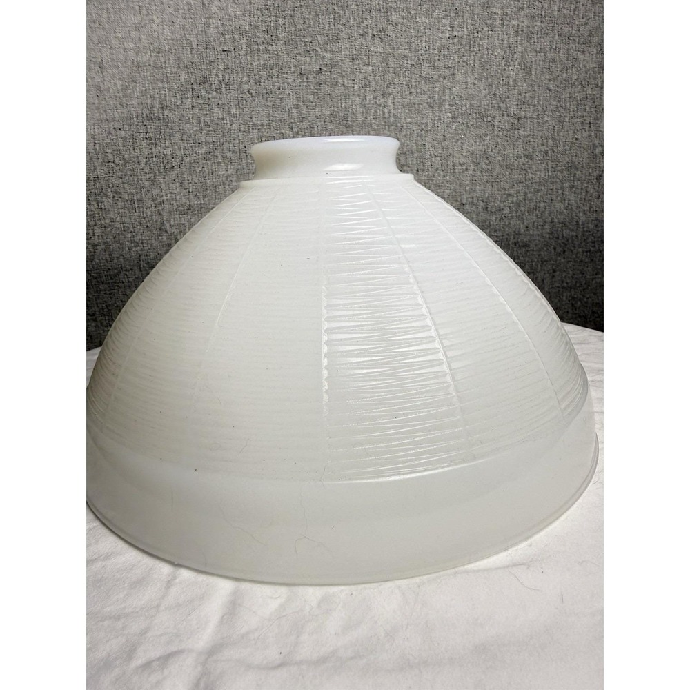 Vintage MCM 10" Honeycomb White Milk Glass Light Diffuser Torchiere Lamp Shade